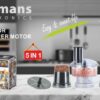 ROBOT ALIMENTAIRE MULTIFONCTION Hoffmans 1200W 5en1 1,8L – HM-1265 + 06 mois Garantie