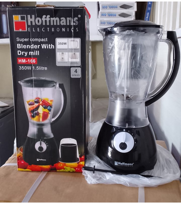 blendermixeur-hoffmans-2en1-15-litres-350w-mixeur-et-moulin-a-sec-dry-mill-hm-166-03mois-garantie Blender(Mixeur) Hoffmans 2en1 - 1,5 Litres - 350W - Mixeur et moulin à sec (Dry mill) - HM-166 + 03Mois Garantie