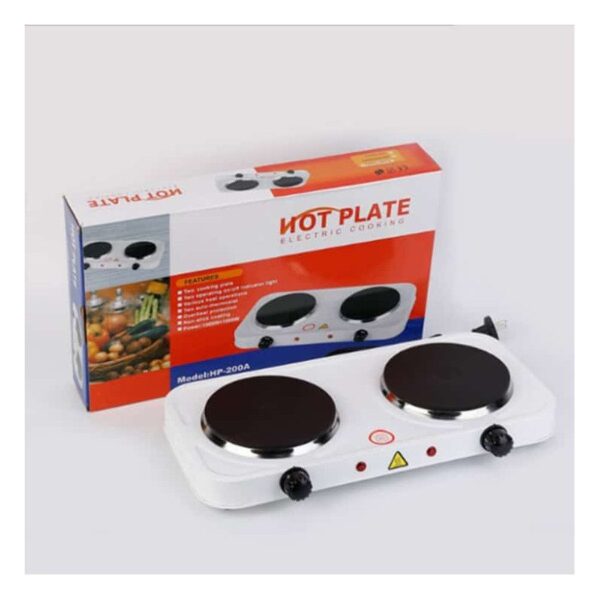 Plaque électrique HOT PLATE 02 foyers 2000W-Blanc