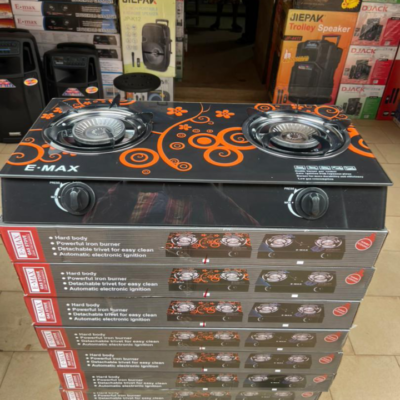 Gas Hob – 2 Burners – Glass – Automatic – Black